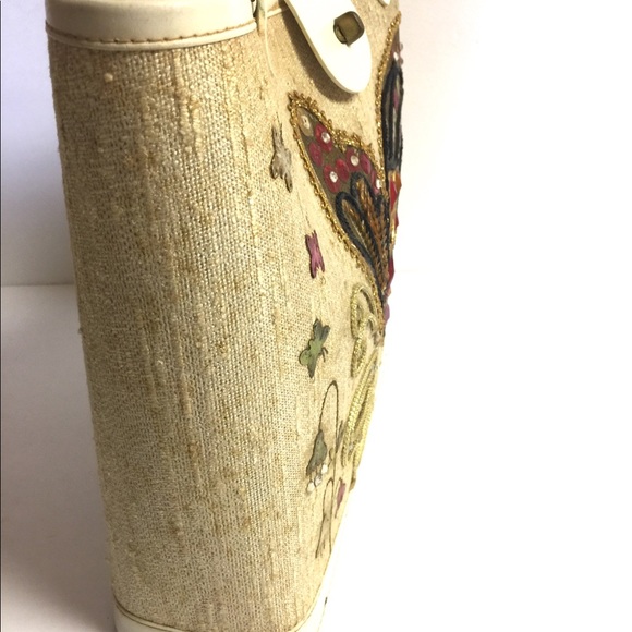 🦋 1950s Wooden Butterfly Box Purse Enid Collins ? - Picture 5 of 8